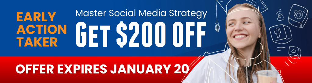 social media course discount